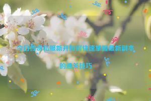 今日传奇私服新开如何快速掌握最新副本的通关技巧