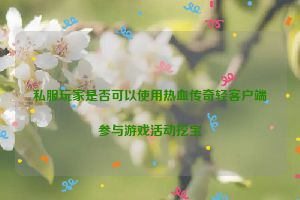 私服玩家是否可以使用热血传奇轻客户端参与游戏活动挖宝