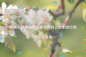 如何在网通传奇私服发布网上安全进行游戏装备交易