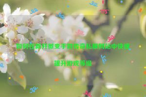 如何在新开微变手游传奇私服网站中快速提升游戏等级