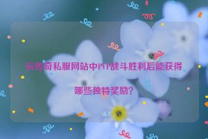 玩传奇私服网站中PVP战斗胜利后能获得哪些独特奖励？